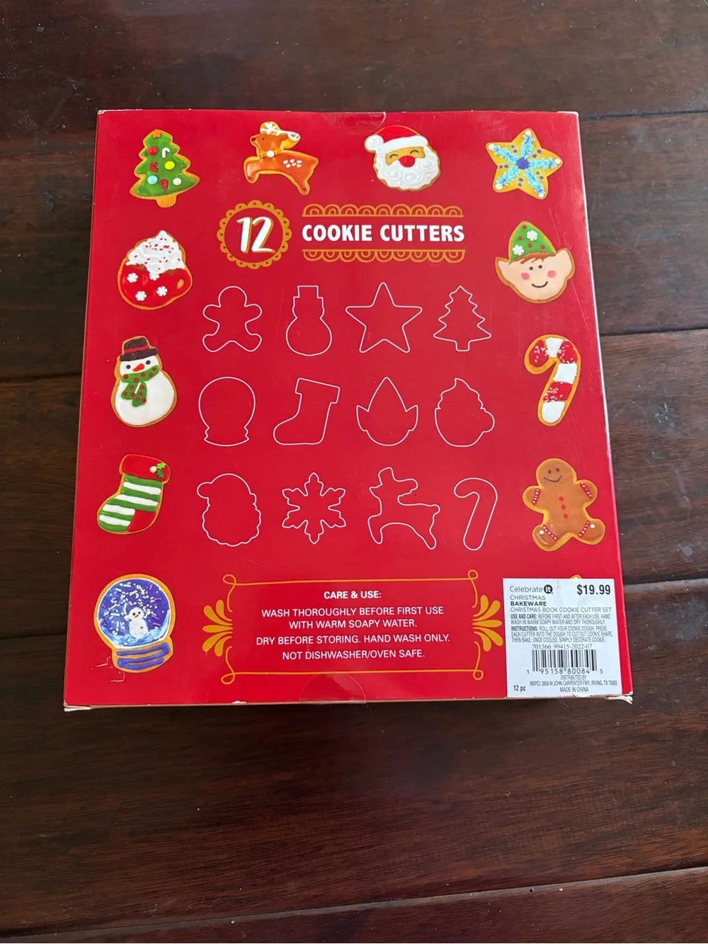 Holiday Cookie Cutter Set - Silver Stainless Steel Shapes